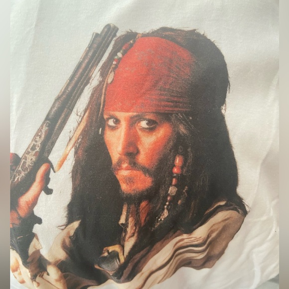 Women’s Pirates of the Caribbean Jack Sparrow T-Shirt XL - Picture 2 of 4